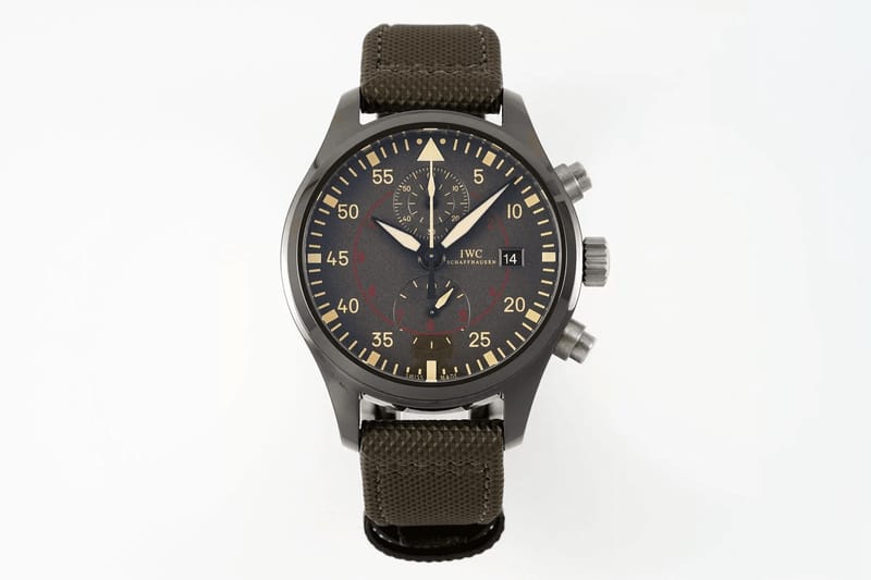 IWC 아이더블유씨 파일럿 탑건 크로노그래프 미라마르 그레이 다이얼