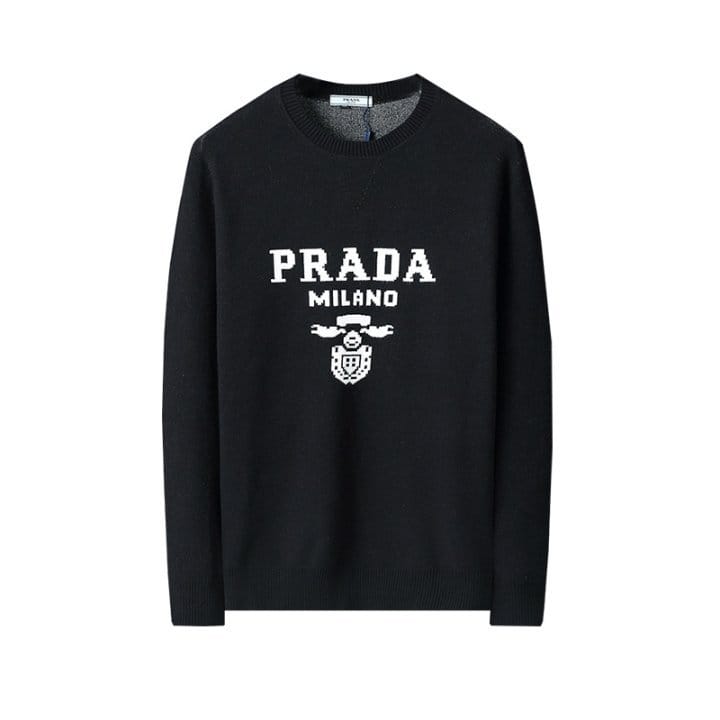 PRADA 프라다 밀라노 로고 니트